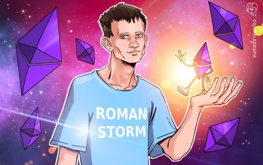 Vitalik Buterin donates 100 ETH to Roman Storm defense fund