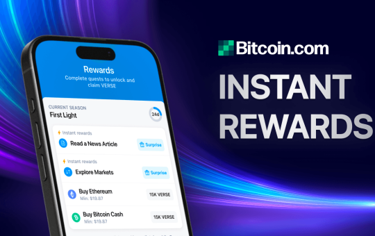 Bitcoin.com Wallet App Launches ‘Instant Rewards’ – Earn Crypto Instantly by Completing Simple Tasks