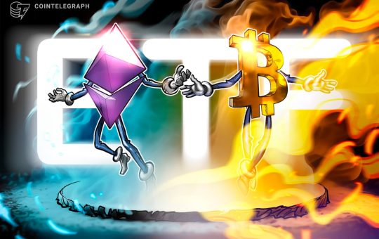 US-listed Bitcoin, Ether ETFs tally $38.3B net inflows in launch year