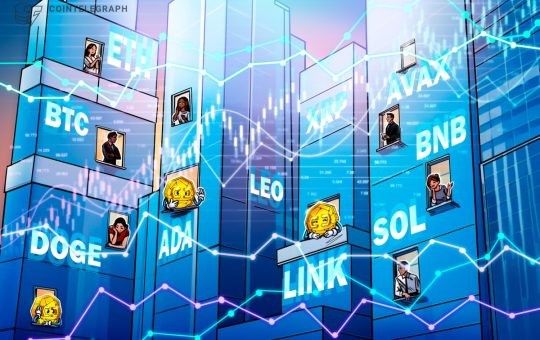 BTC, ETH, XRP, BNB, SOL, DOGE, ADA, LEO, LINK, AVAX