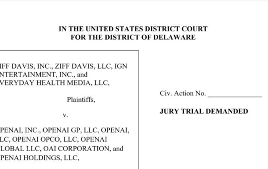 Ziff Davis and IGN sue OpenAI for copyright infringement