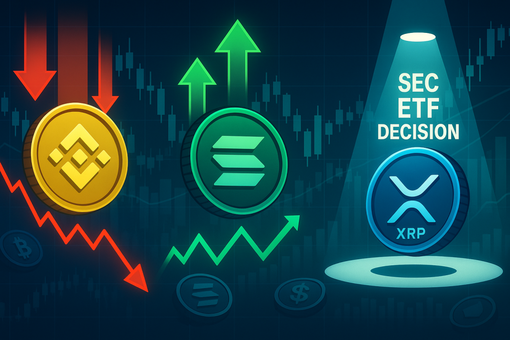 Crypto wrap: BNB dips 10% as SOL tests $200; XRP ETFs updates