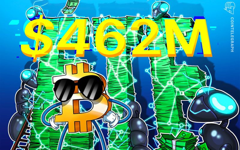 US Bitcoin ETFs Post $462 Million Inflows as BTC Tops $73K