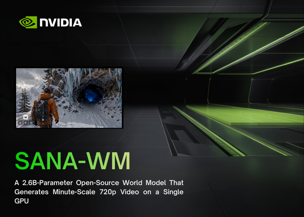 NVIDIA Introduces SANA-WM: A 2.6B-Parameter Open-Source World Model That Generates Minute-Scale 720p Video on a Single GPU