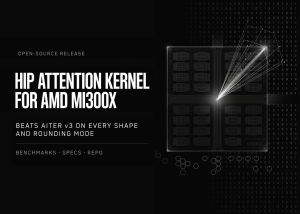 MoonMath AI Open-Sources a HIP Attention Kernel for AMD MI300X That Beats AITER v3 on Every Shape and Rounding Mode