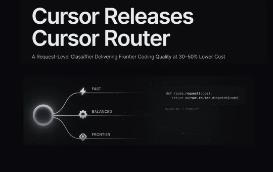 Cursor Releases Cursor Router: A Request-Level Classifier Delivering Frontier Coding Quality at 30–50% Lower Cost