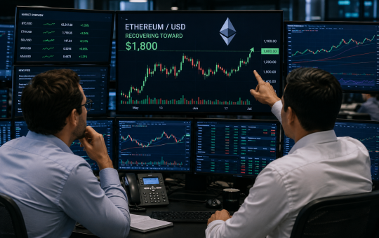 Ethereum approaches $1,800 as bulls test key resistance