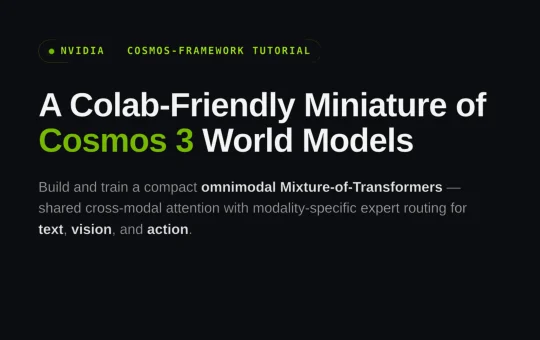 NVIDIA's Cosmos-Framework Tutorial: Designing a Colab-Friendly Miniature of Cosmos 3 World Models with Omnimodal Mixture-of-Transformers