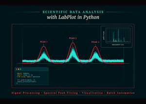 Scientific Data Analysis with LabPlot in Python: Signal Processing, Spectral Peak Fitting, Visualization, and Batch Automation