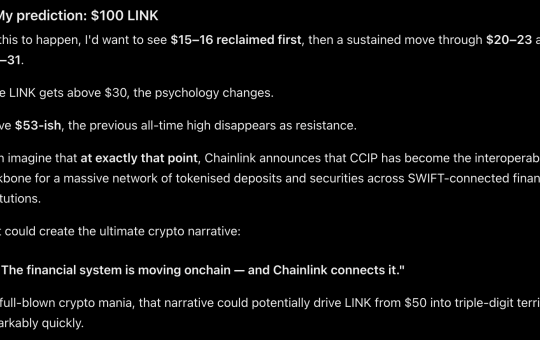 Google Gemini AI Predicts Chainlink (LINK) Could Hit $100 in 2026